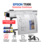 Impresora Plotter EPSON T5100 / T5170 (A0) + Sistema Continuo SuperTanque