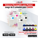 Sistema Continuo para Canon TM-250 / TM-350 (Cartuchos Recargables)