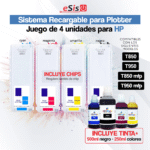 Sistema Continuo para HP T850 - T950 (Cartuchos Recargables)