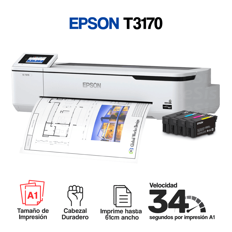 NUEVAS IMAGENES WEB_Mesa de trabajo 1 copia 13 Impresora Plotter EPSON T3170 (A1) - Imagen 1