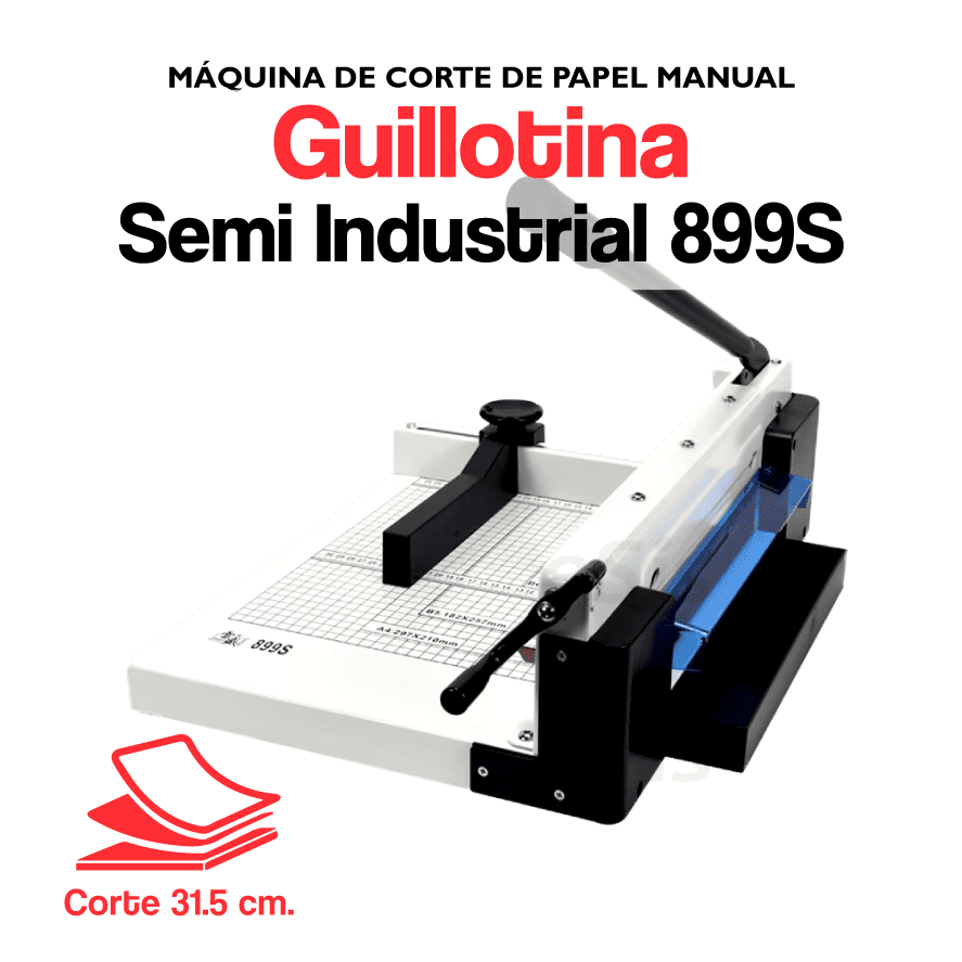 AUTORESPUESTAS 2-124 Máquina GUILLOTINA Semi Industrial - 899S - Para Cortar Papel - Imagen 1