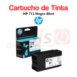 Cartuchos de Tinta Original para HP 712 - Color Negro 80ml