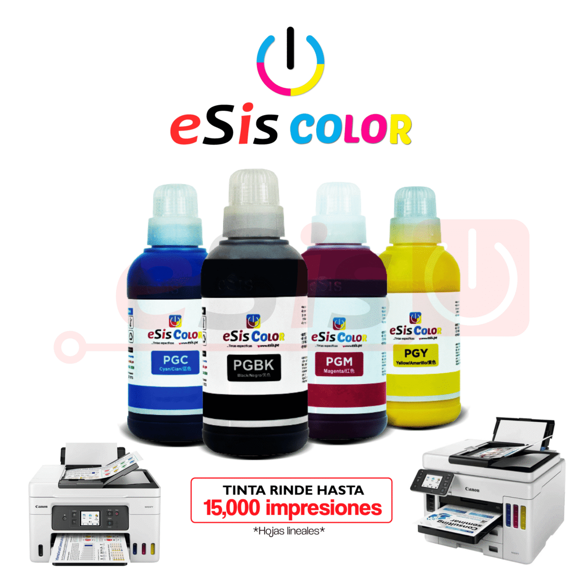 Tintas Pigmentadas para CANON MAXIFY GX - Imagen 1