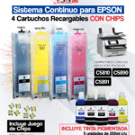 Sistema Continuo para EPSON WorkForce C5810 - C5890 - C5891 (CON CHIPS)