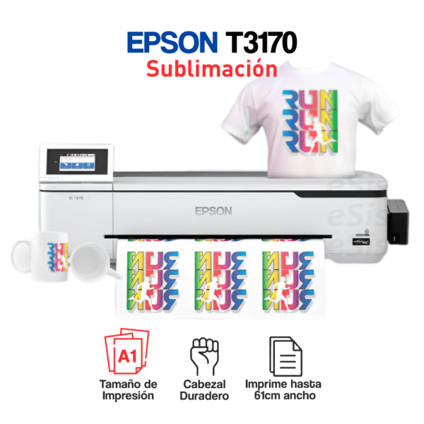Impresora Plotter EPSON T3170 Sublimación (A1) + Sistema Continuo
