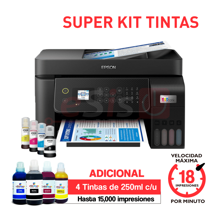 AUTORESPUESTAS 2-192 Impresora Epson EcoTank L5590 + SuperKit Tintas - Imagen 1