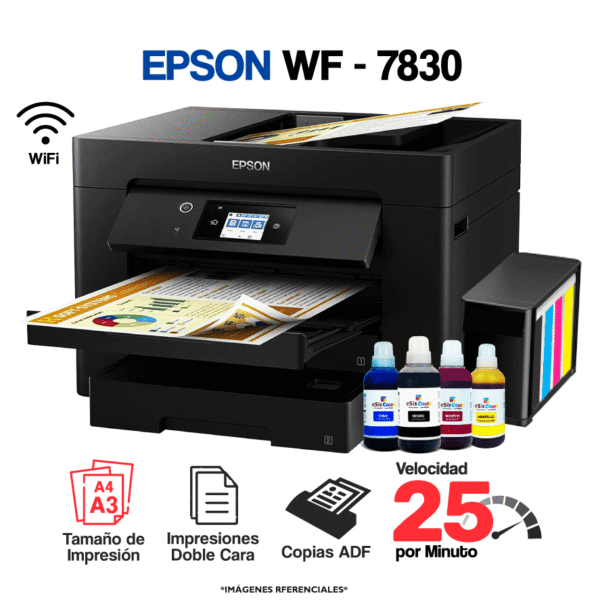 Impresora EPSON WorkForce 7830 + Sistema Continuo