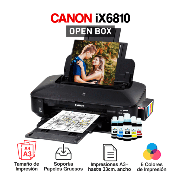 Impresora Canon PIXMA iX6810 + Sistema Continuo (OPEN BOX)