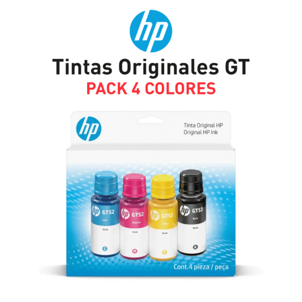 Tintas Originales HP GT - Pack 4 Colores