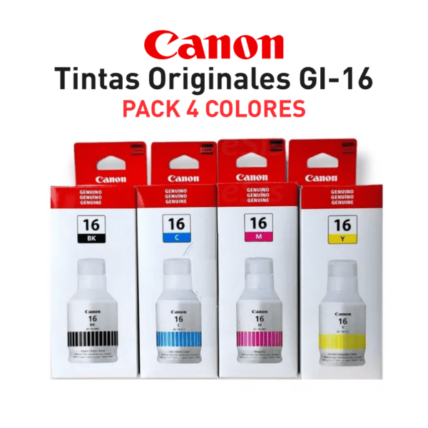 Tintas Originales Canon GI-16 - Pack 4 Colores